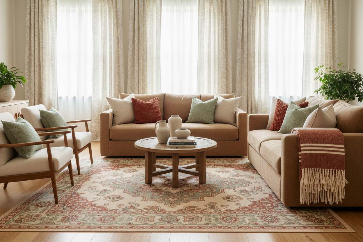 Décoration textiles de salon